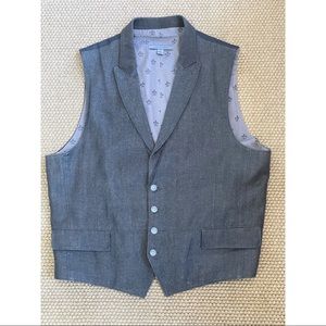 John Varvatos Collection Grey Wool Vest 52 / 42